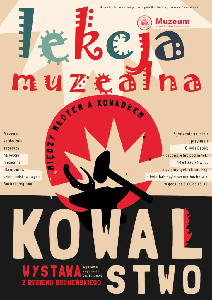 Druk dekoracyjny, Lekcja muzealna, wystawa kowalstwa.