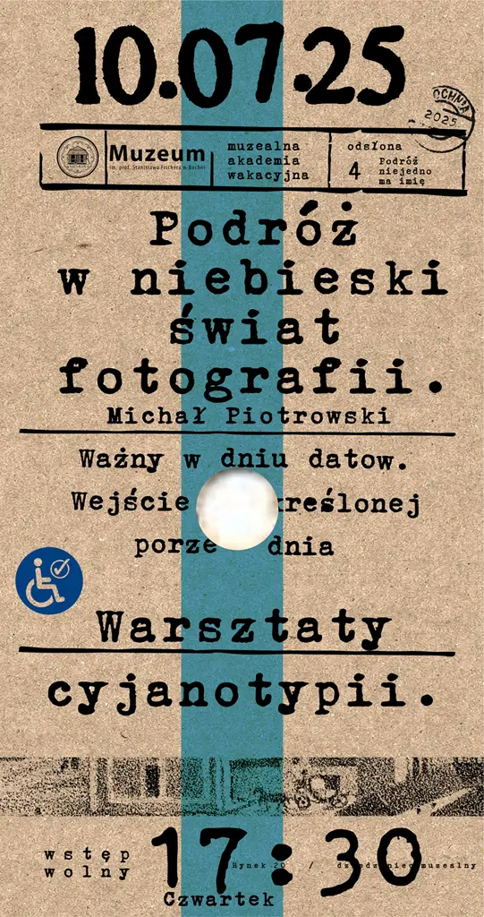 muzealna akademia wakacyjna 2025, warsztaty cyjanotypii