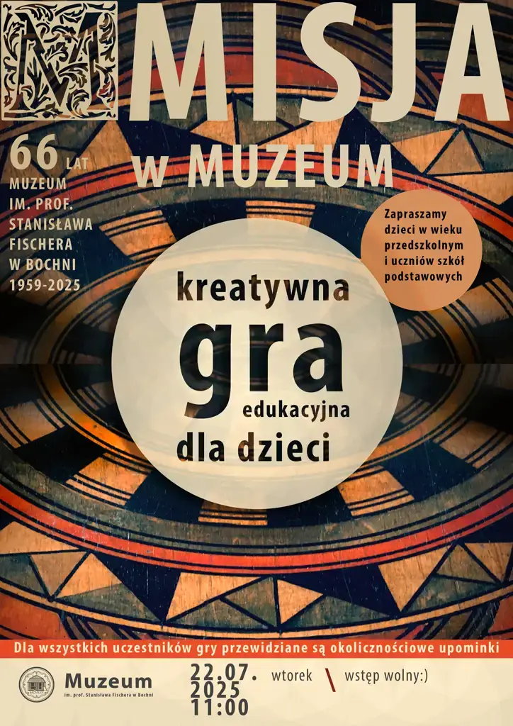 66 lat muzeum, misja w muzeum, kreatywna gra edukacyjna dla dzieci