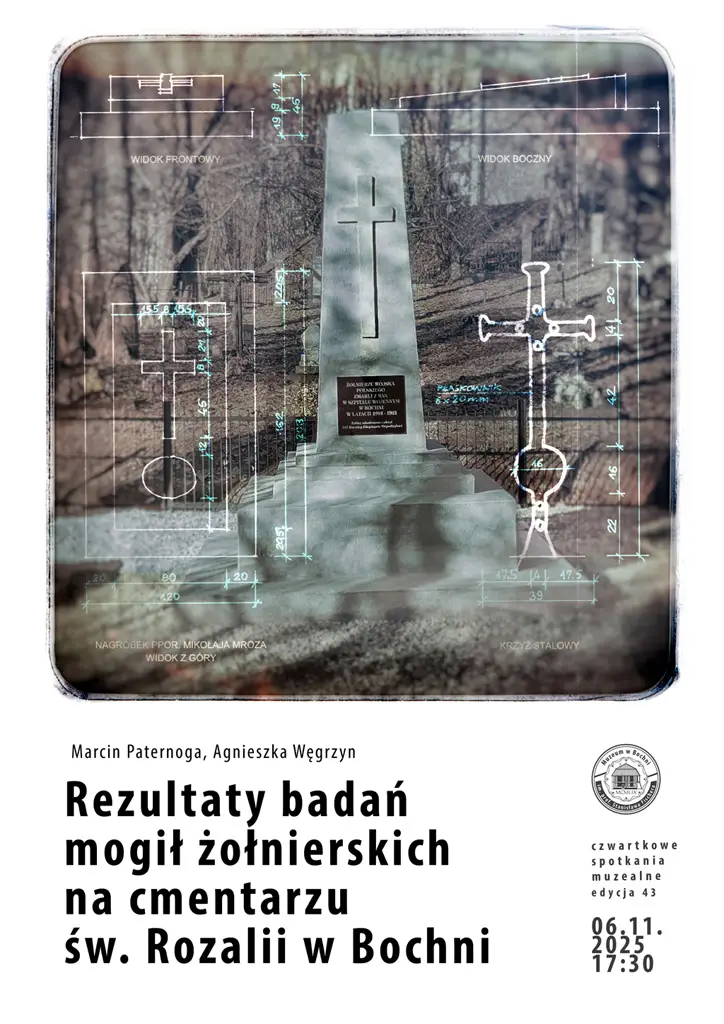 Rezultaty badań mogił żołnierskich na cmentarzu św. Rozalii w Bochni.